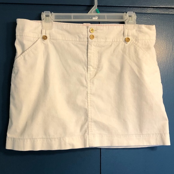 Lilly Pulitzer Dresses & Skirts - Lilly Pulitzer Margie Cream Corduroy Skirt Size 10